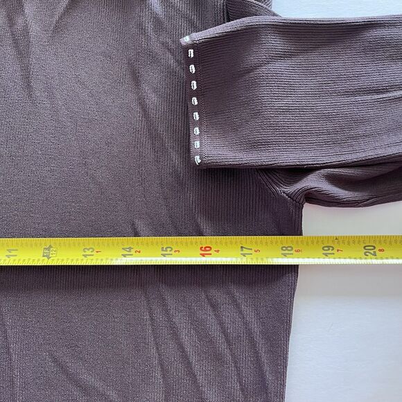 NWT Venini Long Sleeve Belted Long Cardigan Womens Size Small Brown‎ Button Down - Picture 8 of 13